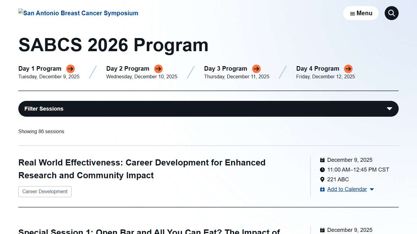 Events - San Antonio Breast Cancer Symposium